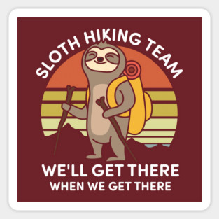 Sloth Hiking Team Sticker