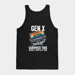 Gen X Survived Tangled Cassette Without Video Tank Top