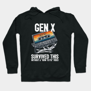 Gen X Survived Tangled Cassette Without Video Hoodie