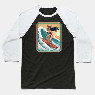Succubus surf riding Baseball T-Shirt