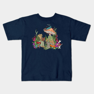 Frog and Toad Read Alice in Wonderland Kids T-Shirt