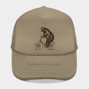 Bear on a Bike Hat