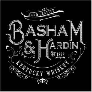 Basham & Hardin Kentucky Whiskey Logo by David Basham Posters and Art