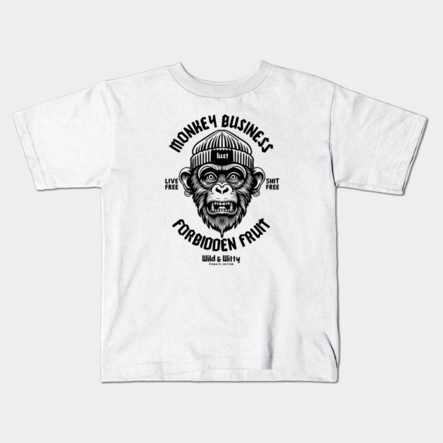 MONKEY BUSINESS Kids T-Shirt by artslaves