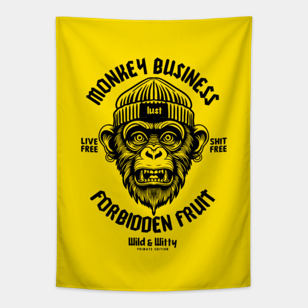 MONKEY BUSINESS Tapestry by artslaves