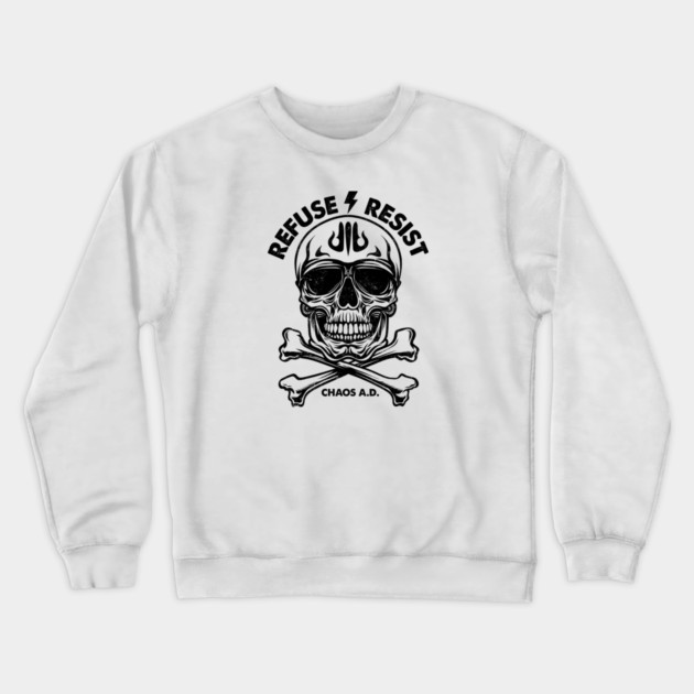 REFUSE RESIST Crewneck Sweatshirt by artslaves