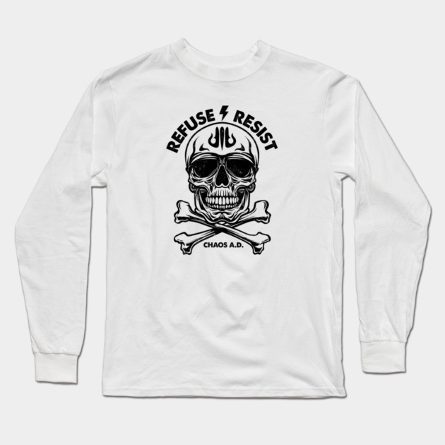 REFUSE RESIST Long Sleeve T-Shirt by artslaves