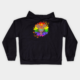 Leopard Pe Sign  LGBT Pride Month Kids Hoodie