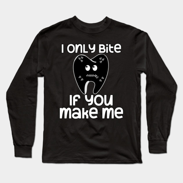 I Only Bite If You Make Me Kinky Tooth Long Sleeve T-Shirt by belownormal