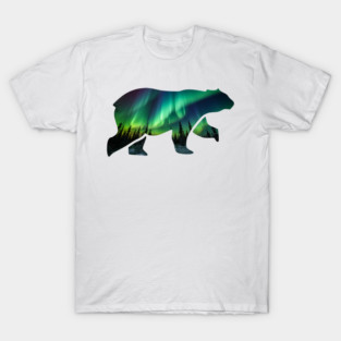 Northern Lights Bear TRAVEL-2 T-Shirt