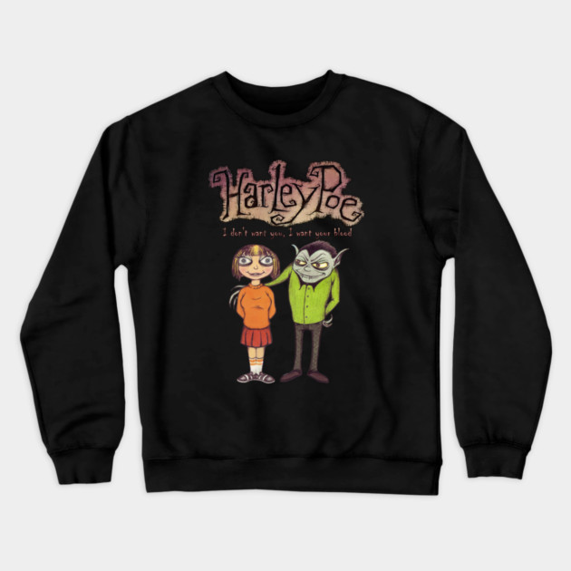 Harley Poe - A Vampire's Night Out Crewneck Sweatshirt by Pete the Cat Guy