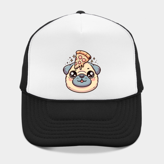 Pug Dog Eating Pizza by logiamerch