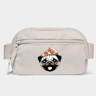 Pug Dog Eating Pizza Bag