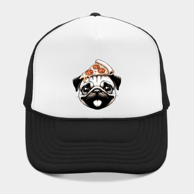 Pug Dog Eating Pizza by logiamerch