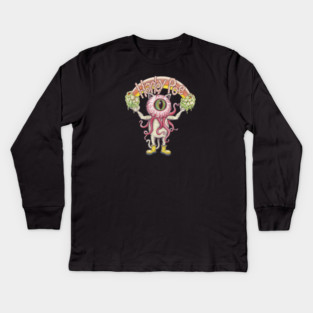 Harley Poe - Ocullarpuss Rainbow Kids Long Sleeve T-Shirt