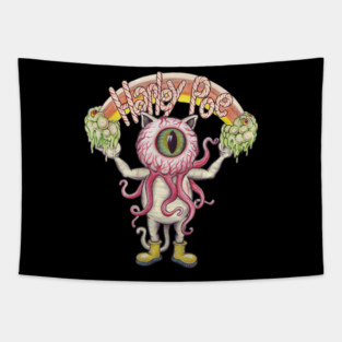 Harley Poe - Ocullarpuss Rainbow Tapestry