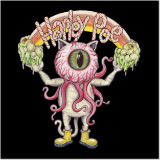 Harley Poe - Ocullarpuss Rainbow Posters and Art