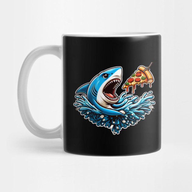 Funny Shark with Pizza, Pizza Lover by logiamerch