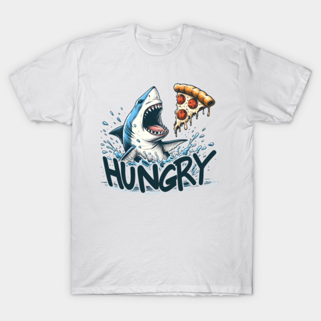Funny Shark with Pizza, Pizza Lover T-Shirt by logiamerch