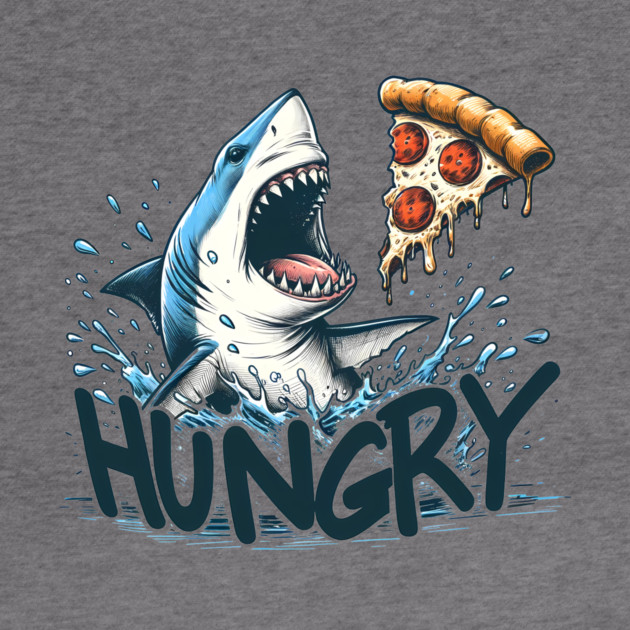 Funny Shark with Pizza, Pizza Lover by logiamerch