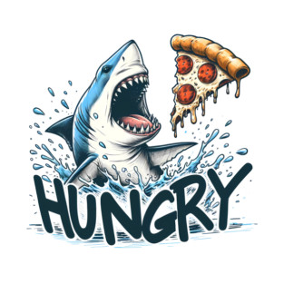 Funny Shark with Pizza, Pizza Lover T-Shirt