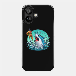 Funny Shark with Pizza, Pizza Lover Phone Case