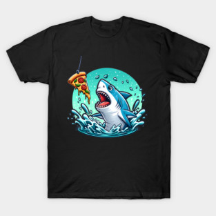 Funny Shark with Pizza, Pizza Lover T-Shirt