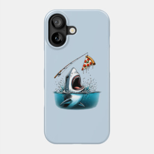 Funny Shark with Pizza, Pizza Lover Phone Case