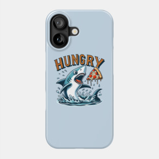 Funny Shark with Pizza, Pizza Lover Phone Case