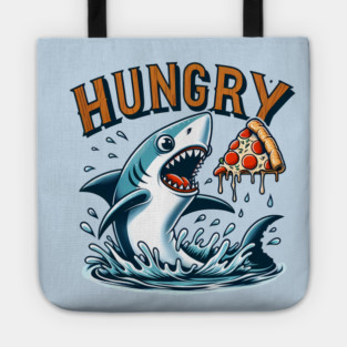 Funny Shark with Pizza, Pizza Lover Tote