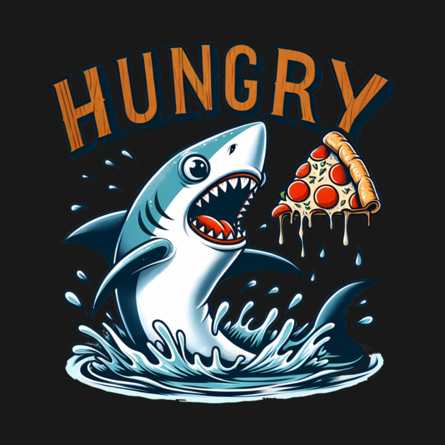 Funny Shark with Pizza, Pizza Lover by logiamerch