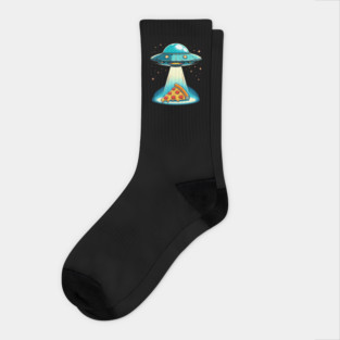 Funny Pizza Ufo, Pizza Lover Socks