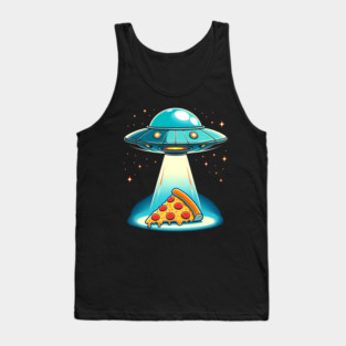 Funny Pizza Ufo, Pizza Lover Tank Top