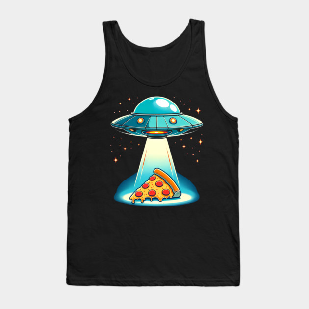Funny Pizza Ufo, Pizza Lover Tank Top by logiamerch