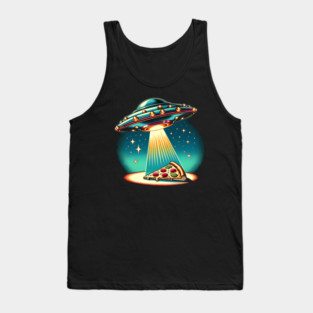 Funny Pizza Ufo, Pizza Lover Tank Top