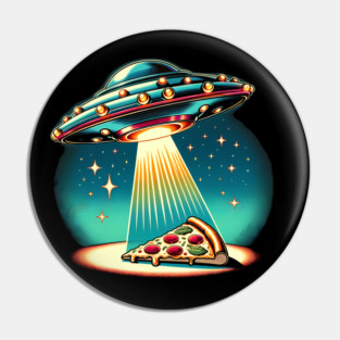 Funny Pizza Ufo, Pizza Lover Pin