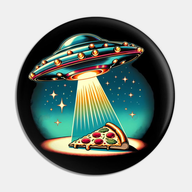 Funny Pizza Ufo, Pizza Lover Pin by logiamerch