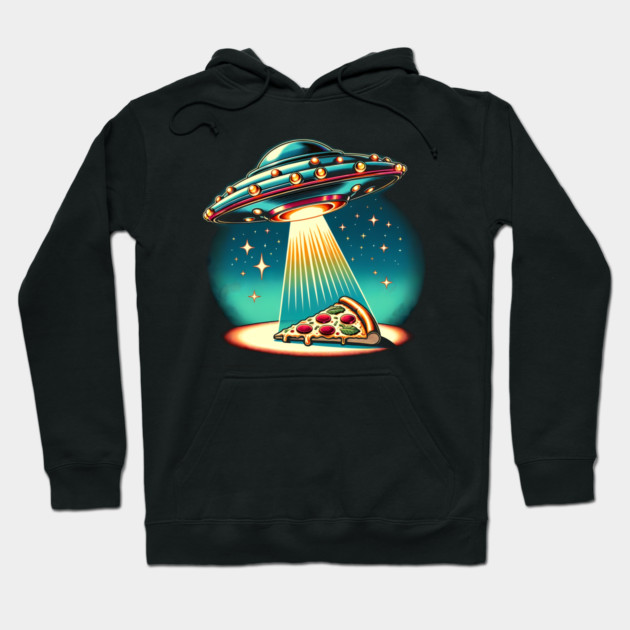 Funny Pizza Ufo, Pizza Lover Hoodie by logiamerch
