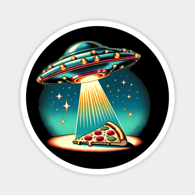 Funny Pizza Ufo, Pizza Lover Magnet by logiamerch