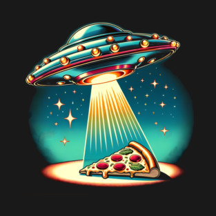 Funny Pizza Ufo, Pizza Lover T-Shirt