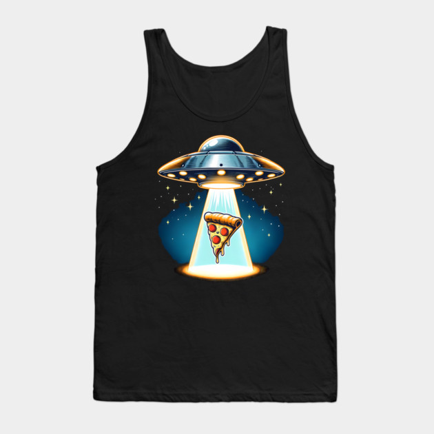 Funny Pizza Ufo, Pizza Lover Tank Top by logiamerch