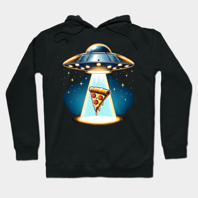 Funny Pizza Ufo, Pizza Lover Hoodie by logiamerch