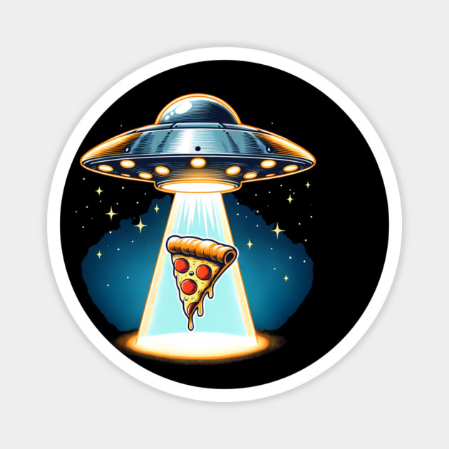 Funny Pizza Ufo, Pizza Lover Magnet by logiamerch
