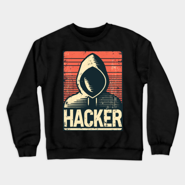 Vintage Hacker Crewneck Sweatshirt by Hack The Planet
