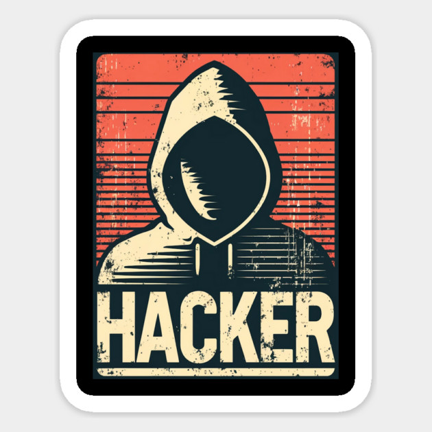 Vintage Hacker Sticker by Hack The Planet
