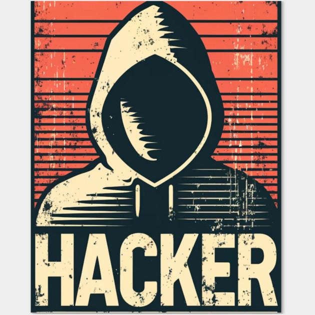 Vintage Hacker Wall Art by Hack The Planet