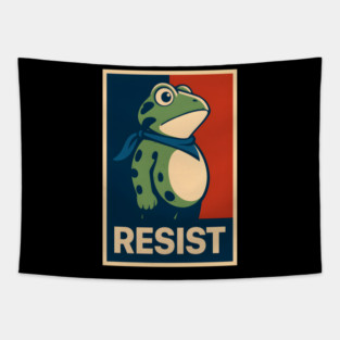 resist-frog Tapestry
