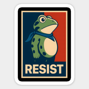 resist-frog Sticker