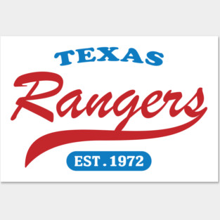 Texas Rangers Classic Style Posters and Art