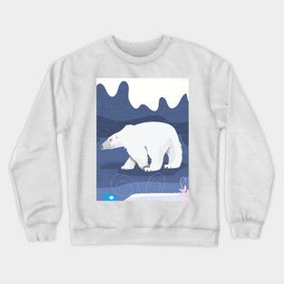 Cute Cartoon Polar Bear Crewneck Sweatshirt